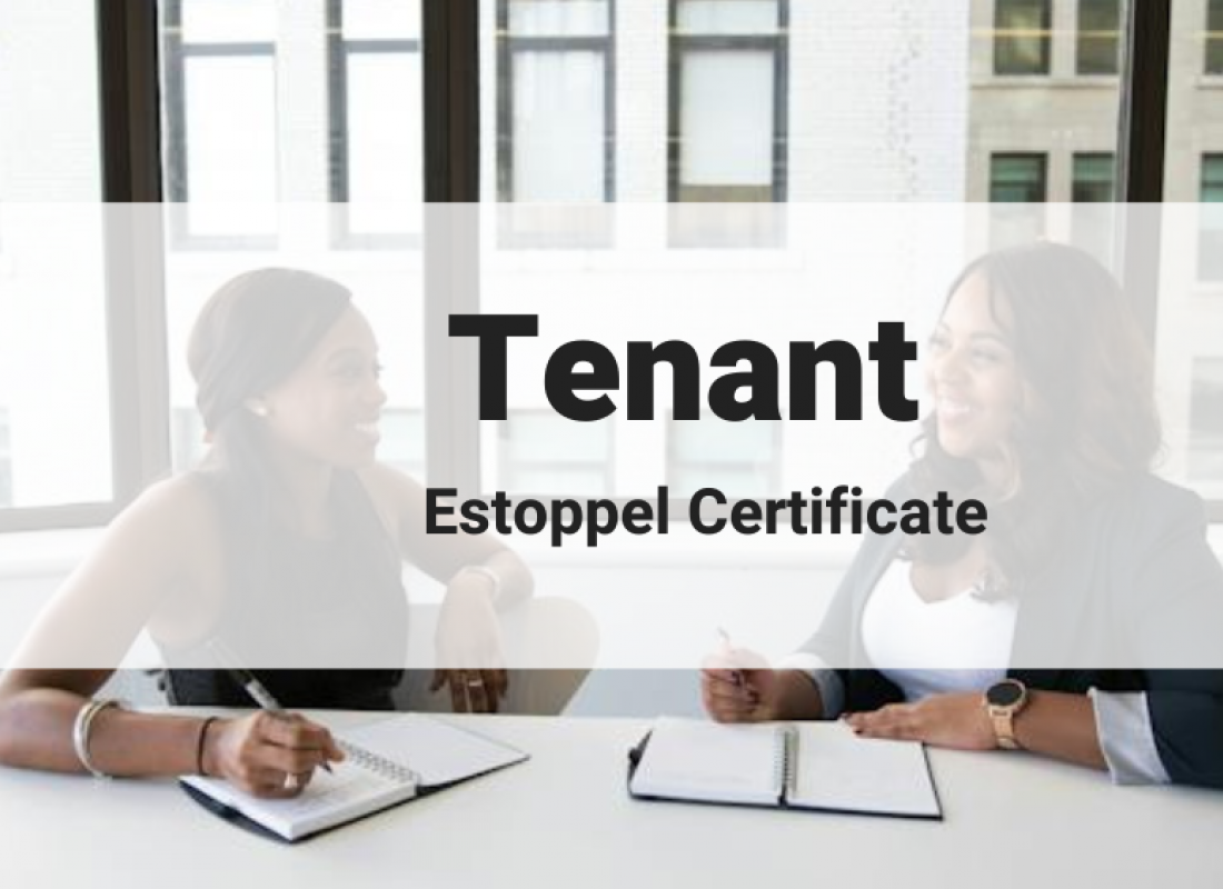 Tenant Estoppel Certificate Tenant Estoppel Certificate